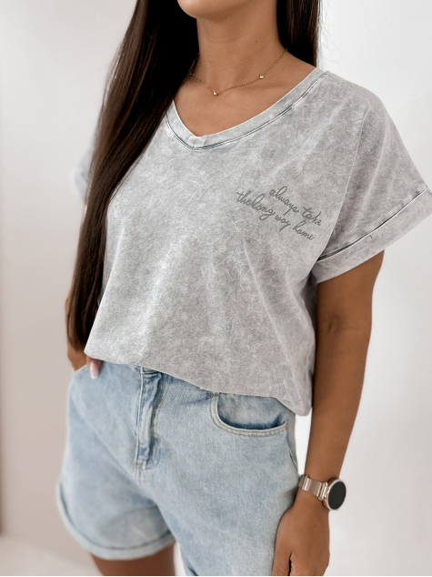 BLOUSE DERAN GRIS