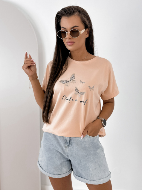 BLOUSE SETINE PEACH