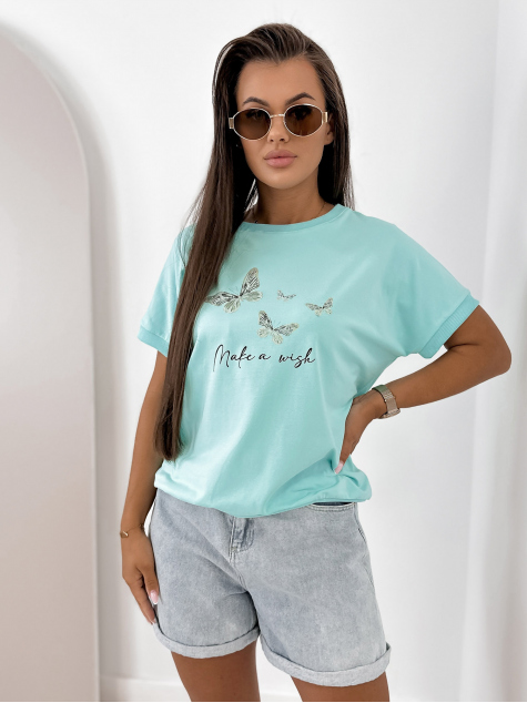 BLOUSE SETINE MINT