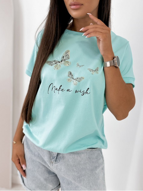 BLOUSE SETINE MINT