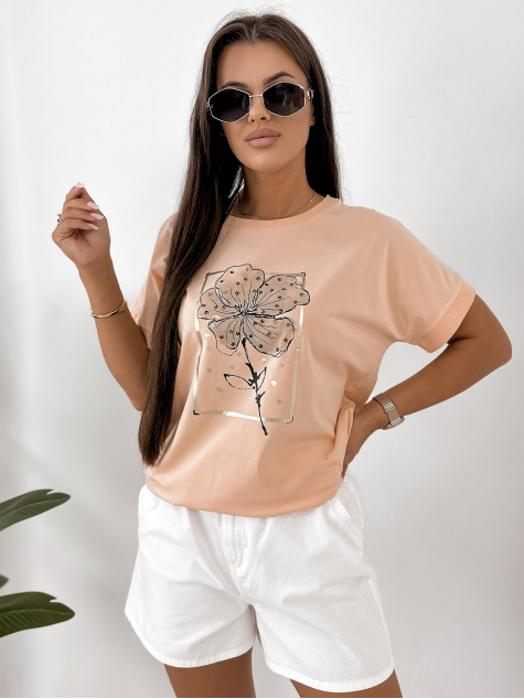 BLUSE SEGANTI PFIRSICHFARBENE