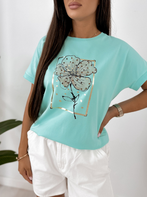 BLUSE SEGANTI MINTFARBENE