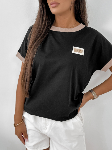 BLOUSE ENSOR BLACK