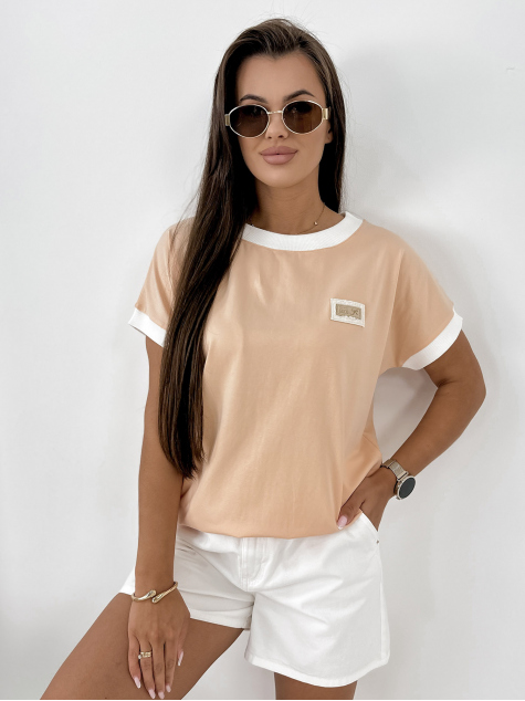 BLUSE ENSOR PFIRSICHFARBENE