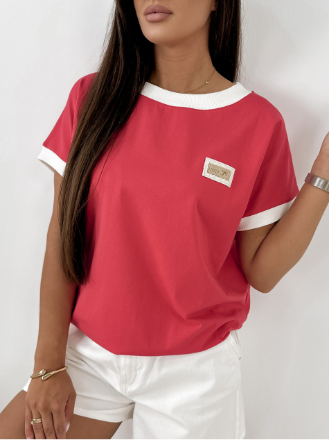 BLUSE ENSOR HIMBEERROTE