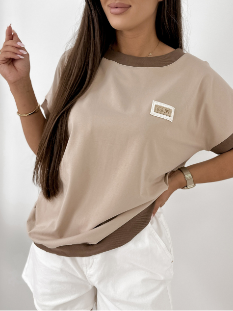 БЛУЗКА ENSOR ТЪМНО БЕЖОВA