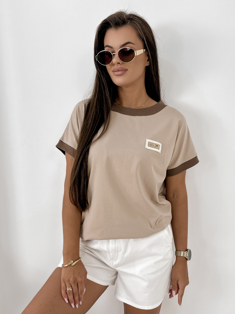 BLOUSE ENSOR BEIGE FONCÉ