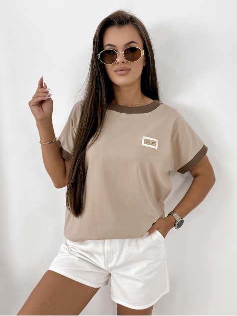 BLOUSE ENSOR BEIGE FONCÉ