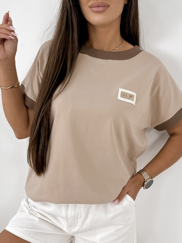 BLUSE ENSOR DUNKELBEIGE