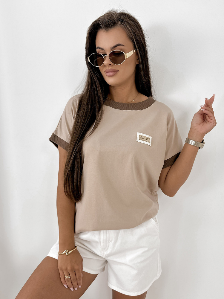 BLUSE ENSOR DUNKELBEIGE