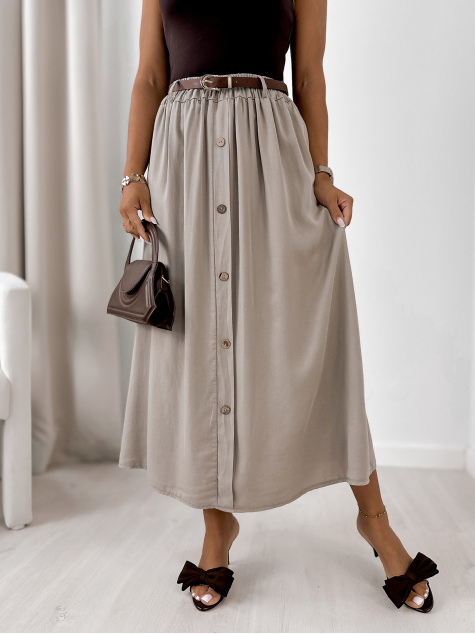 JUPE SCARLA BEIGE FONCÉ