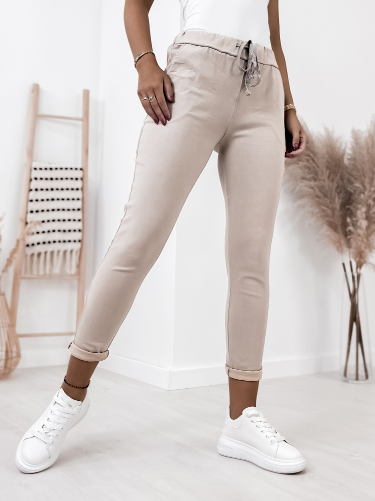 PANTALONI BOLT BEJ