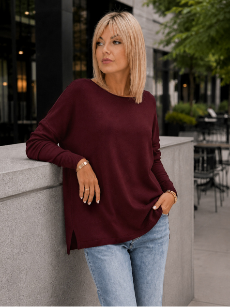 SWEATER TROMSO BORDEAUX
