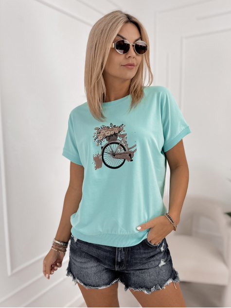 BLUSE VUELTA MINTFARBENE