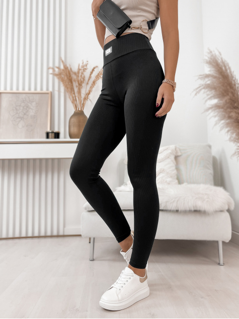 LEGGINGS STRIPED PRIVER BLACK