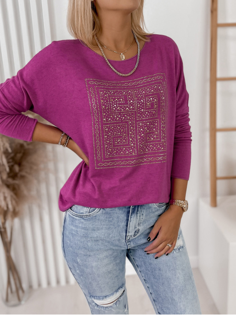 BLUSE ELBA HIMBEERROTE