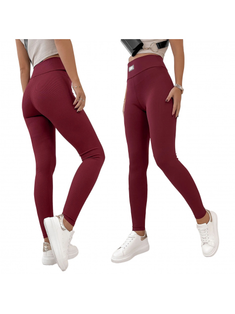 LEGINGI STRIPED PRIVER BORDO