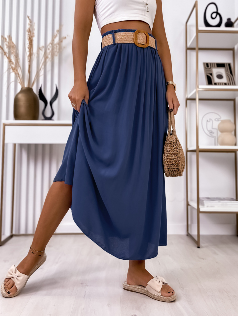 JUPE BELLEVUE BLEU MARINE