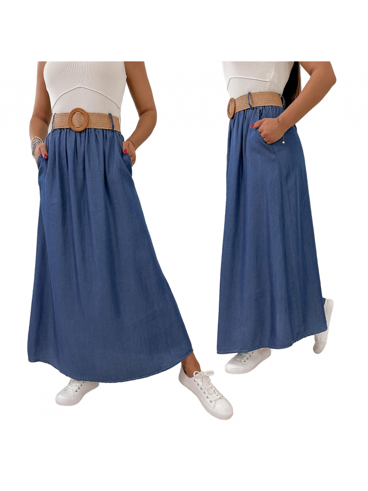 JUPE VEJLA BLEU FONCÉ