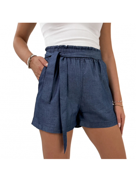 PANTALONI SCURTI RISON ALBASTRU INCHIS