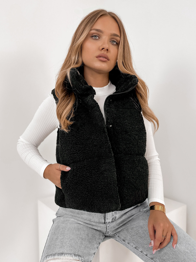 Gilet BOUCLE GEORGIE NOIR