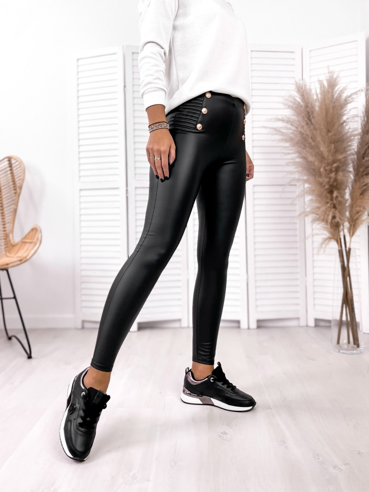LEGGINGS HEARTBEAT NOIR