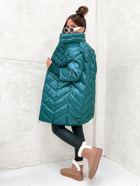 MANTEAU GARI TURQUOISE