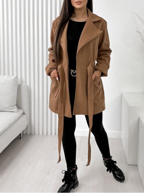 MANTEL GLAME KARAMELLFARBENER