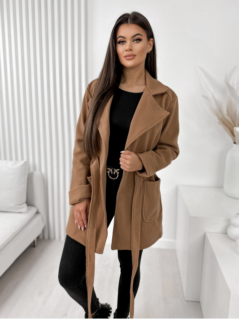 MANTEL GLAME KARAMELLFARBENER