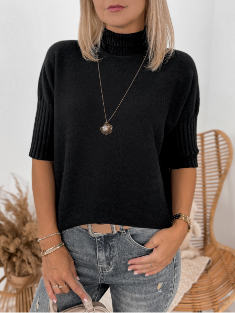 PULLOVER RAFFE SCHWARZ