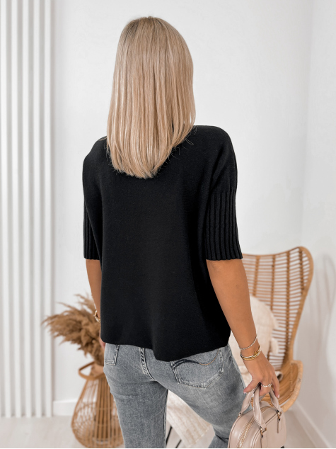 PULLOVER RAFFE SCHWARZ
