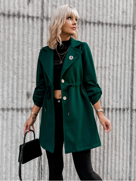 MANTEAU CATTIA VERT FONCÉ