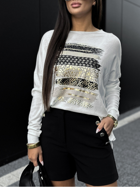 BLUZA LATERALE ECRU