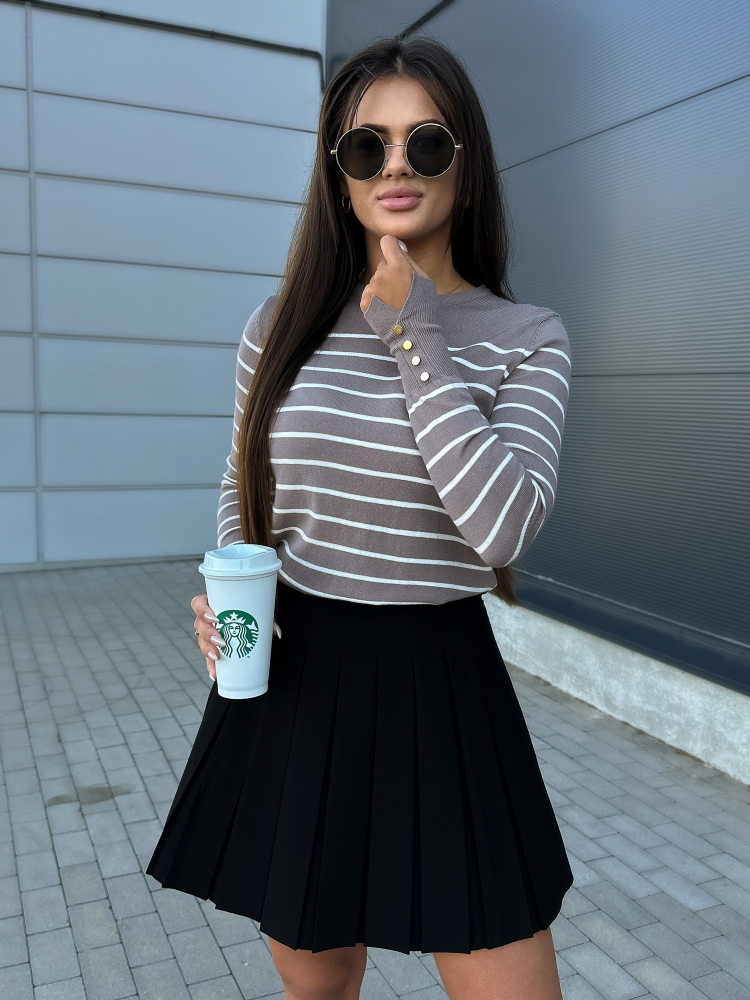 PULLOVER NASTIA DUNKELBEIGER