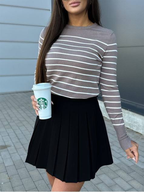 SVETER NASTIA TMAVOBÉŽOVÝ