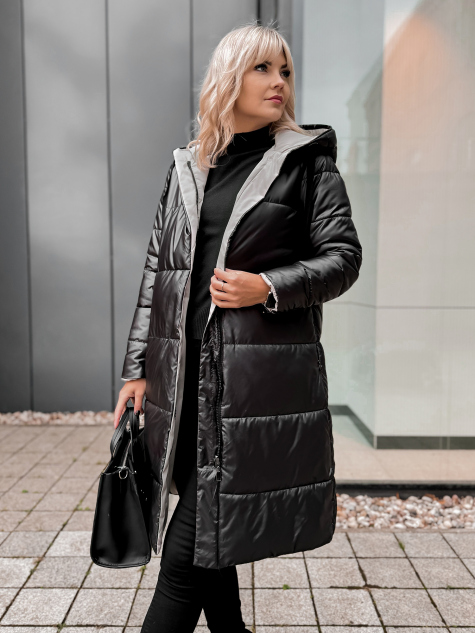 VESTE REVERSIBLE LUENA NOIR - BEIGE