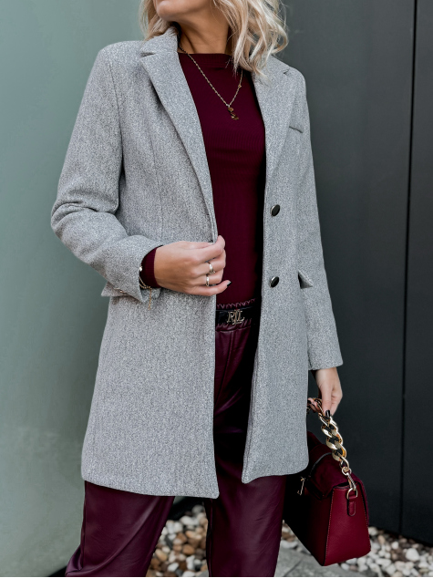 SZÖVETKABÁT JAZMIN VILÁGOSSZÜRKE