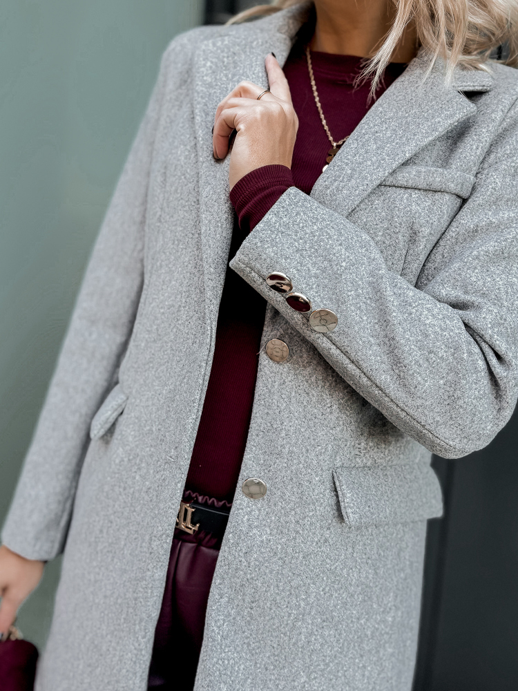 MANTEAU JAZMIN GRIS CLAIR
