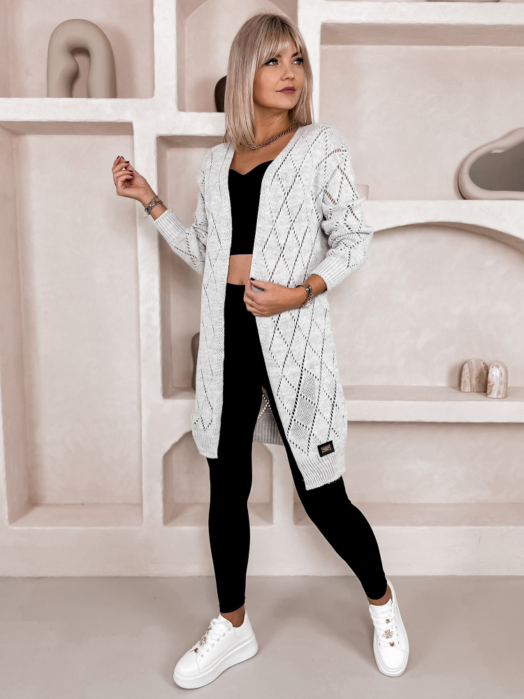 CARDIGAN VIMIR GRI DESCHIS