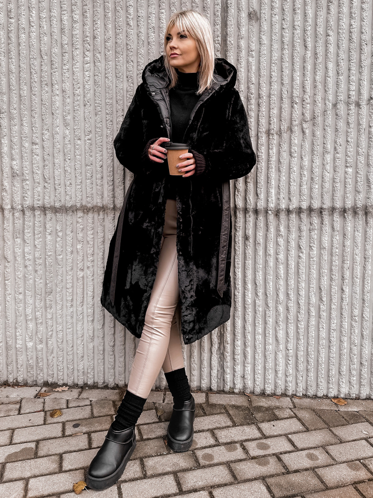 JACKE DOPPELSEITIGE VAROLIE SCHWARZ