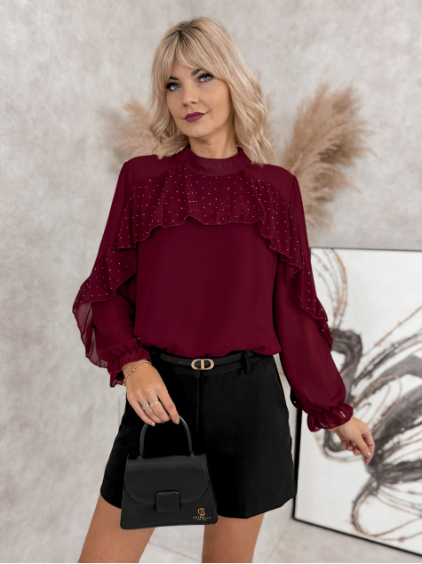 BLOUSE LIVINIA BORDEAUX