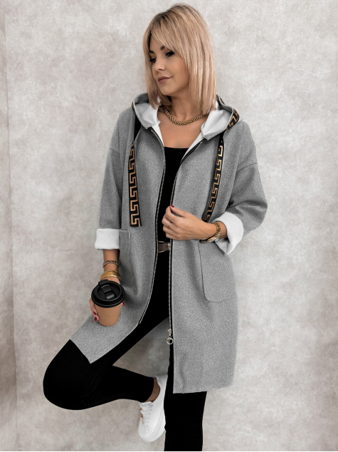 MANTEAU CLAUDETTE GRIS FONCÉ