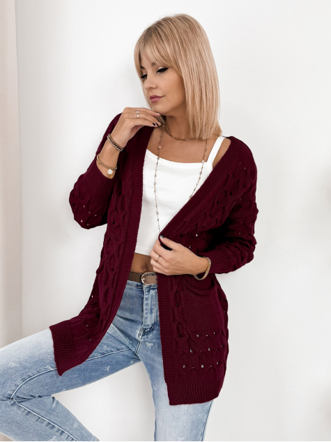 ADORESSA CARDIGAN BURGUNDY