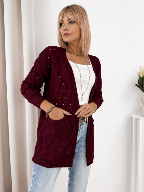 CARDIGAN ADORESSA BORDEAUX