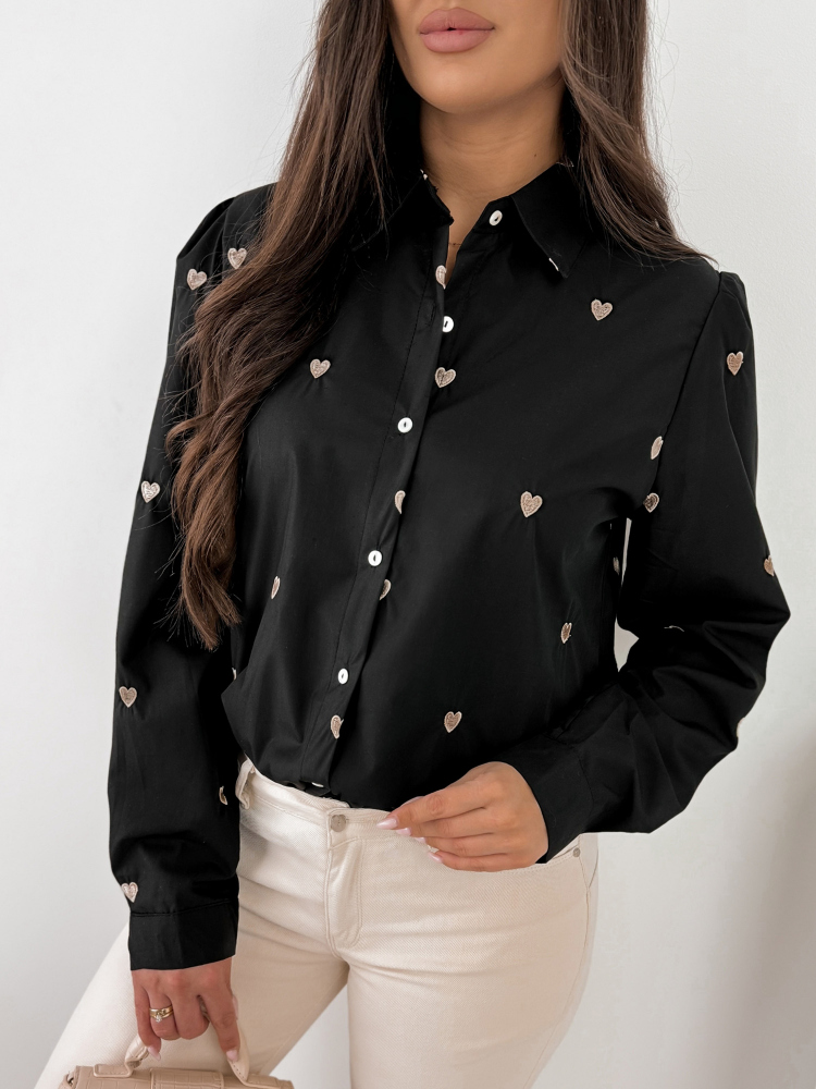 CHEMISE BLOOM NOIR