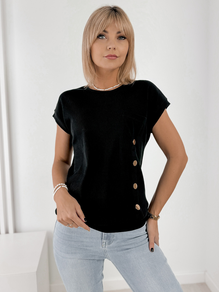 BLOUSE PYLNO BLACK